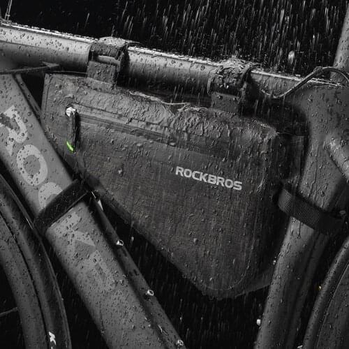 ROCKBROS Rainproof Large Capacity MTB Road Frame Pannier Bag Bike Bag Triangle Pouch Waterproof Caulking Bicycle Bag Accessories
