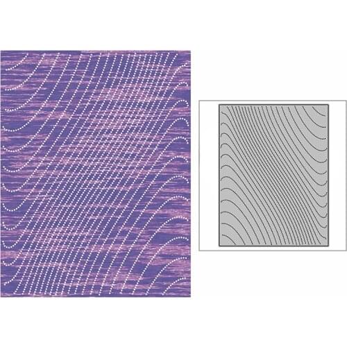 New Spotted Curve Line Background Plate Craft Embossing Mold 2021 Metal Cutting Dies for DIY Scrapbooking Album Card Making