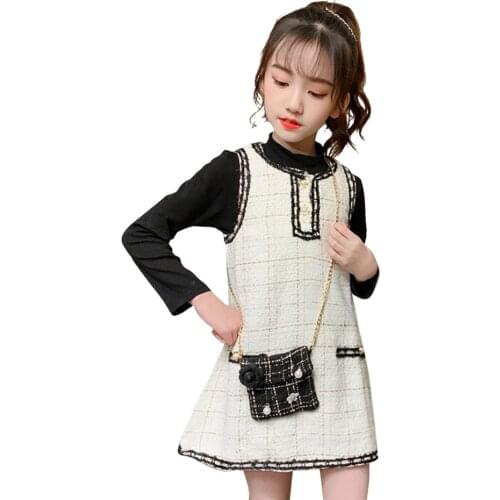 Girls Clothes Plaid Pattern Suit For Girls Casual Style Big Girls Clothes Spring Autumn Childrens Clothes 6 8 10 12 14