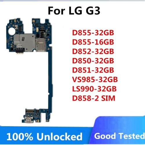 Official version for LG G3 D855 D850 D851 D852 VS985 motherboard Original Unlocked Logic Board Full Chips With Android OS System