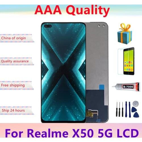 Original Display Replace 6.57" For Realme X50 5G RMX2144 LCD Touch Digitizer Screen Panel Assembly