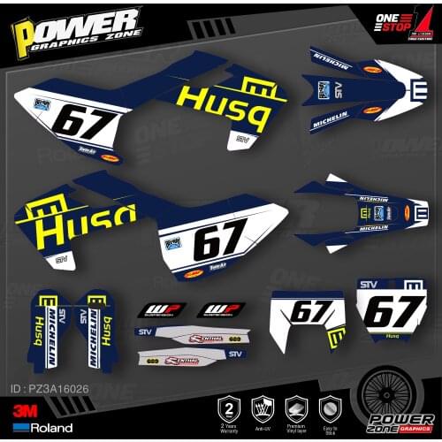 PowerZone Custom Team Graphics Decals 3M Stickers Kit For Husqvarna Sticker 2016-18 TC FC TX FX FS 2017-19 TE FE 125-450cc 26
