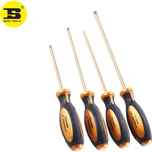 BOSI Professional Tools Non-Sparking Non-Magnetic Corrosion Resistant Beryllium Bronze Screwdrivers