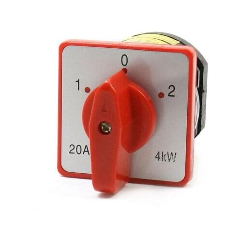 HZ5-M04 380VAC 20A 4KW ON/OFF/ON Self-Locking Rotary Changeover Switch