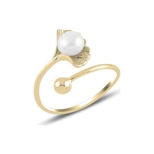 Silver 925 Sterling With Pearl Ring