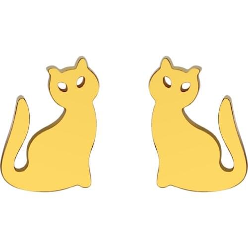 Innopes Fashion Bohemian Simple animal cute stud earrings geometric round black punk small earrings best gift for women girl