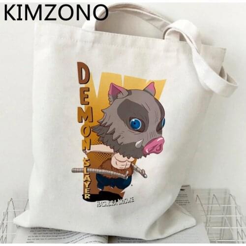 Demon Slayer Rengoku Inosuke Nezuko Kimetsu No Yaiba shopping bag handbag eco bag bolsas ecologicas foldable string