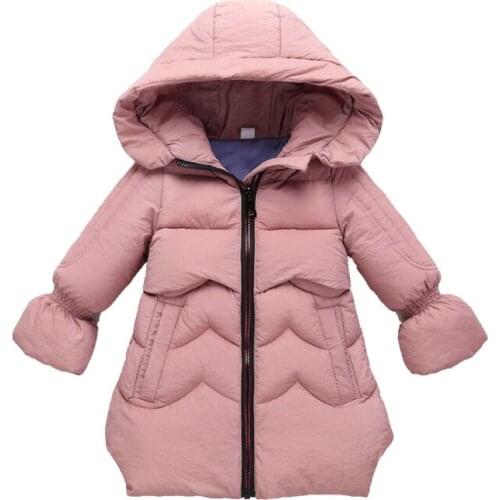 Winter 2020 New Girls Coat Children Cotton OuterWear Girls Thick Warm Down Jacket Cotton-Padded Clothes Fashion Puff Sleeve
