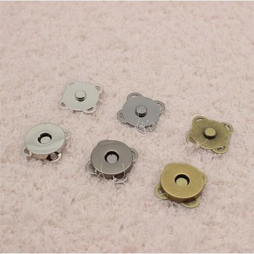 10sets Bronze Silver Black Sew on Metal Magnetic Snaps Button For Overcoat Bag Garment Scrapbooking Diy Accessories(10/14/18mm)