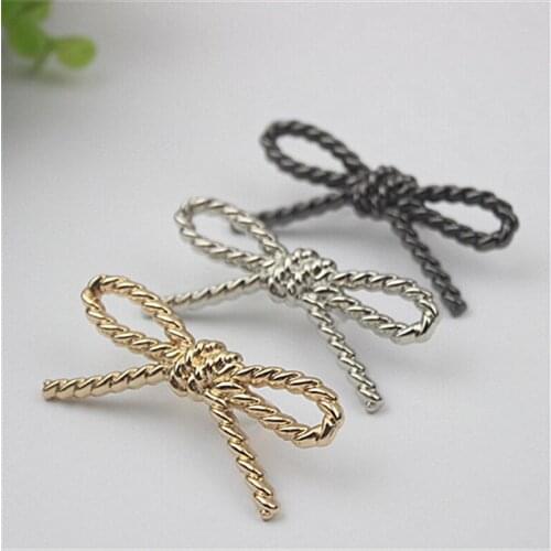 10 pcs/ lot Luggage hardware accessories metal Twist cord bow Shoe buckle shoes flower bag accessories decoration