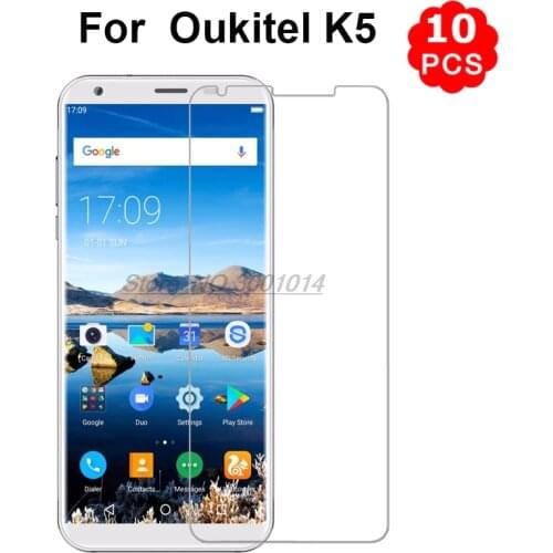 10Pcs Oukitel K5 Tempered Glass 100% Original 9H Premium Screen Protector Film for Oukitel K5 5.7 inch Mobile Phone Accessoreis