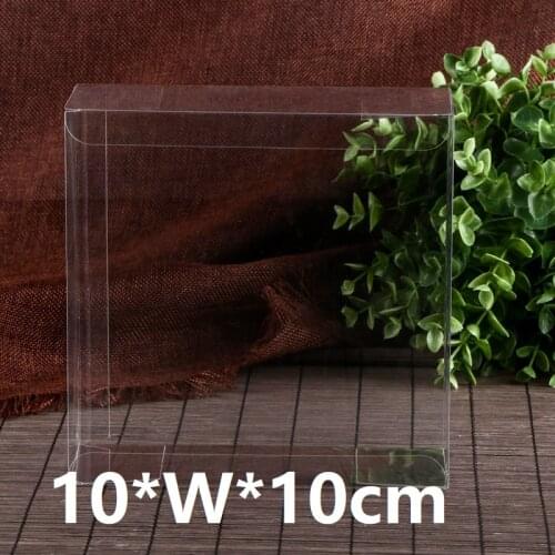 10*W*10cm Square Plastic Clear PVC Boxes Transparent Waterproof Wedding Gift Box Storage Packaging Box Event&Party Supplies