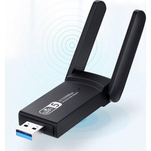 1200Mbps USB 3.0 Wireless Dual Band 2.4G&5G WiFi Ethernet Adapter Dongle 802.11ac With Antenna