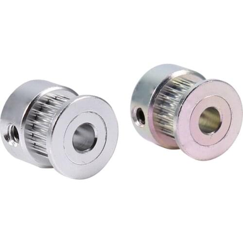2Pcs 16x16x5mm 20 Teeth 2GT Aluminum Alloy Timing Pulley, 6mm Belt Width, Wheel Gear Tooth Synchronous Belt Pulley For 3D