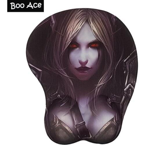 Sylvanas Sexy Big Soft Breast 3D Gaming Mouse Pad New Arrival Sexy Wrist Rest H2.8cm Free shipping