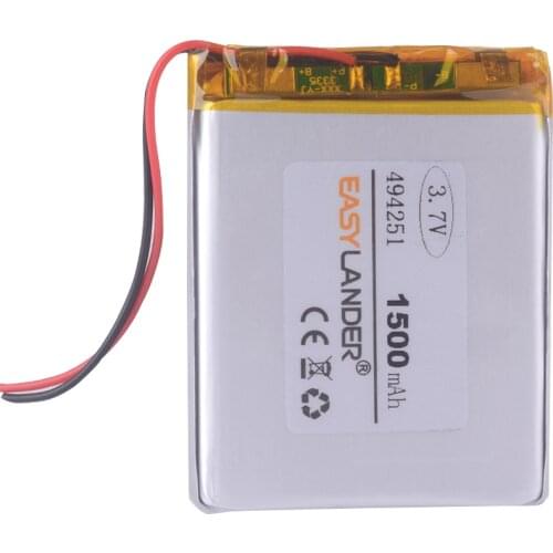 484251 3.7V 1500mAh 494251 lithium polymer battery MP3 MP4 navigation instruments small toys other products Universal Battery