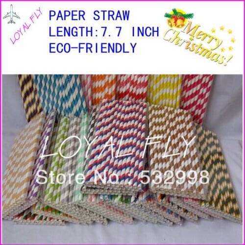 Chevron Printed Paper Straws Wholesale 4000 peice Drinking Paper Straws Free Ship via DHL/FEDEX/EMS