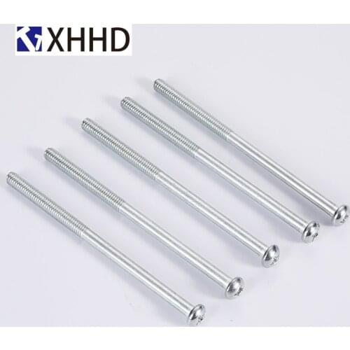 Zinc Plating-White Cross Pan Head Machine Long Screw M3 M4 M5 M6