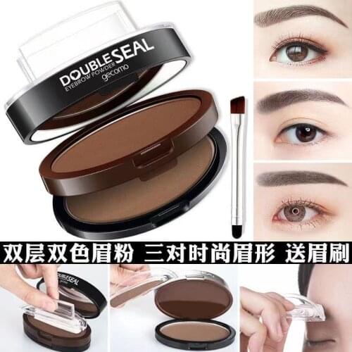 Double-layer two-color lazy seal powder waterproof, sweat-proof and not easy to smudge beginner thrush artifact make-up one-wor