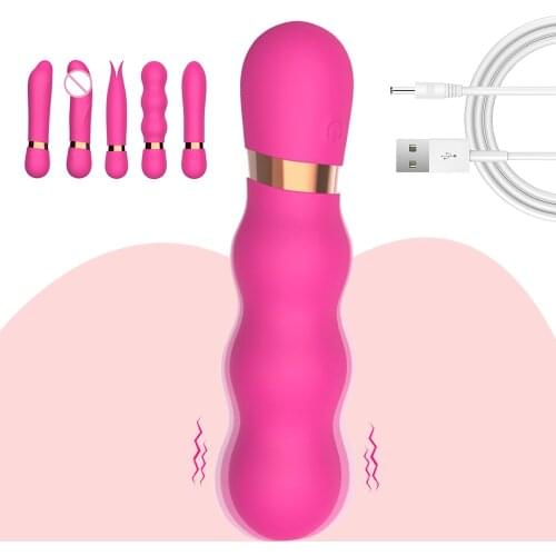 Dildo Vibrator AV Stick Vibrator Erotic G Spot Magic Wand Anal Bead Vibration Adult Sex Toys Women Lesbian Masturbator USB Toys