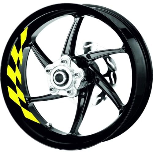 Gp Flag Fluorescent Yellow Inner Rim Strip Sticker CinarExtreme