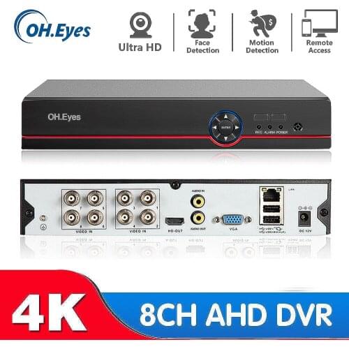 H.265 8CH 4K 8MP 5MP Hybrid AHD DVR Human Motion Detection CCTV Video Surveillance Recorder 16 Channel 1080P DVR For AHD System