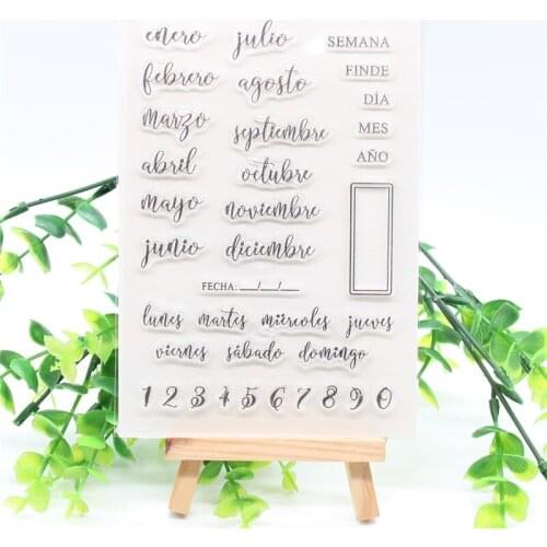 Spanish Transparent Clear Silicone Stamps for DIY Scrapbooking/Card Making/Kids Fun Decoration Supplies 324