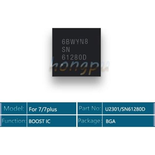5pcs/lot U2301/SN61280D/SN 61280D for iPhone 7/7 plus/7plus camera power supply BOOST ic chip 16pins