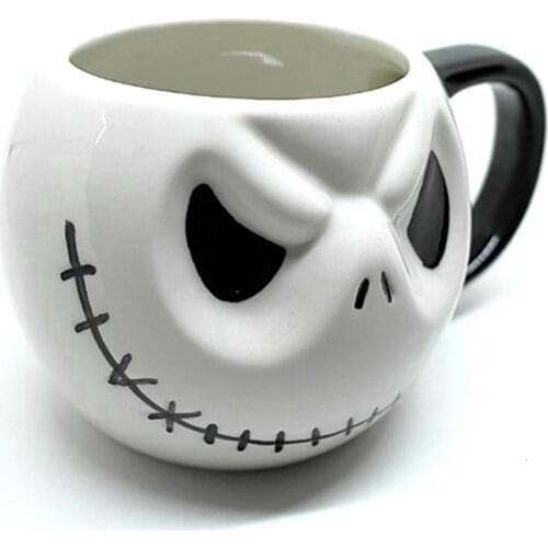Creative Skull Drinkware Jack Coffee Mugs Cartoon Coffee Tea Cup Halloween Bar Gift Cup Nightmare Before Christmas Gift