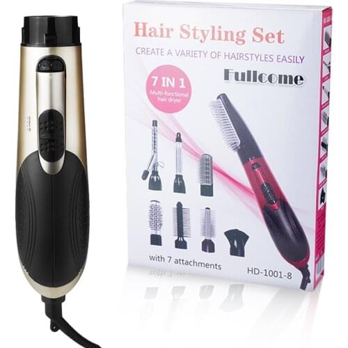 Multifunctional Hair Dryer 7 In 1 Blow Dryer Professional Hairdryer Hair Style Tools with Whold Air Nozzle Hair Dryer Brush 45D