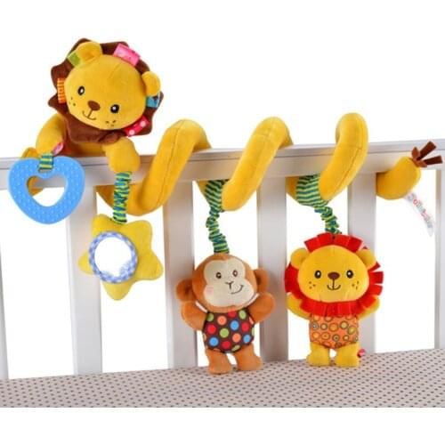 Baby Toys 0-12 Months Crib Mobile Bed Bell Rattles Educational Toy For Newborns Car Seat Hanging Infant Crib Spiral Stroller Toy