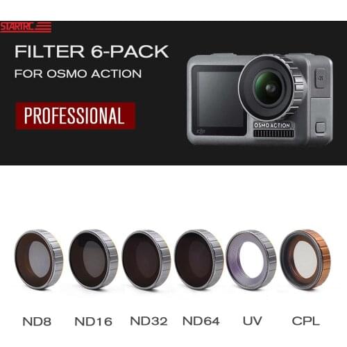 STARTRC OSMO Action Camera Lens Filter Set UV/CPL/ND8/ND16/ND32 For DJI OSMO Action Accessories Kit