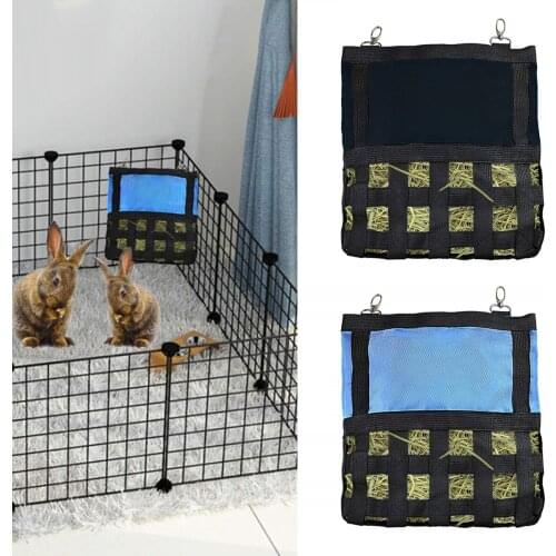 New Hay Bag Hanging Feeder Sack Holder Feeding Supply For Rabbit Guinea Pig Chinchilla Small Animals Pet Cage Accessories