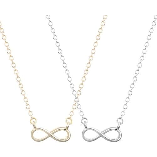 QIAMNI New Style 8 Infinity Necklace Unique Pendant Collares Fashion Jewelry Gift Necklace for Girls and Ladies