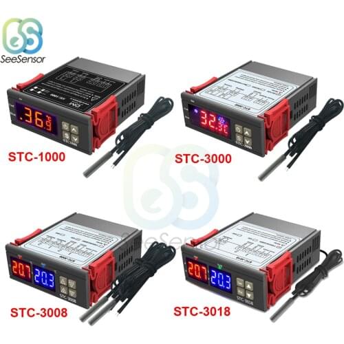 STC-1000 STC-3000 STC-3008 STC-3018 LED Digital Temperature Controller Thermostat Thermoregulator Incubator 12V 24V 110V 220V