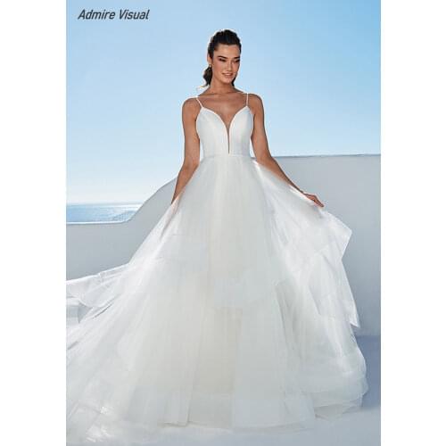 Wedding Dress A-Line Elegant Sweetheart Neckline Sleeveless Spaghetti StrapsFloor-Length With For Party Plus Sizes Bride Gown