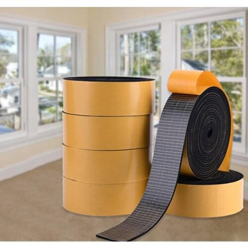 Waterproof Foam Sealing Tape Single-sided EVA Self Adhesive Sponge Tape Sound Insulation Sticky Seal Pad Strip for Door Window