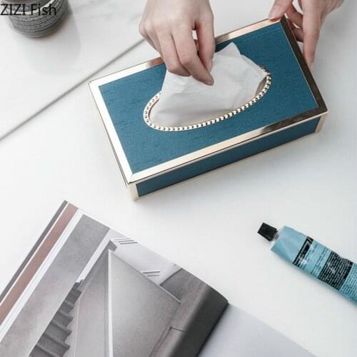 Wet Tissue Box Seal Baby Wipes Paper Storage Box Dispenser Holder European Style Household Leather Dust-proof Tissue Box