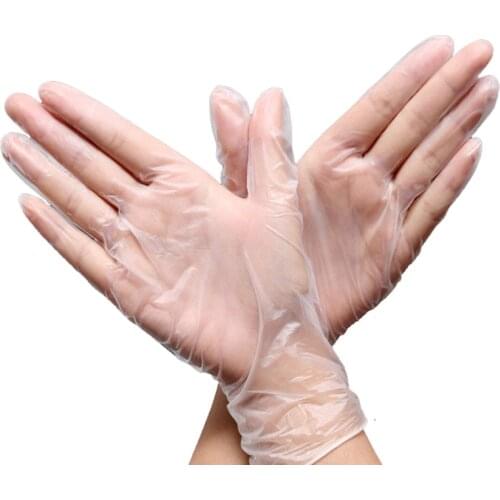 100Pcs/Lot Clear PVC Gloves Household Cleaning Tools & Accessories Wholesale Bulk Lots Supplies Gear Items Stuff Products