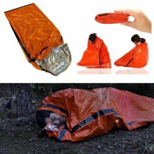 200 * 91cm Outdoor First-Aid Survival Tent Blanket Sleep Bag Camping Waterproof Sleeping Bag Thermal Blanket Reusable