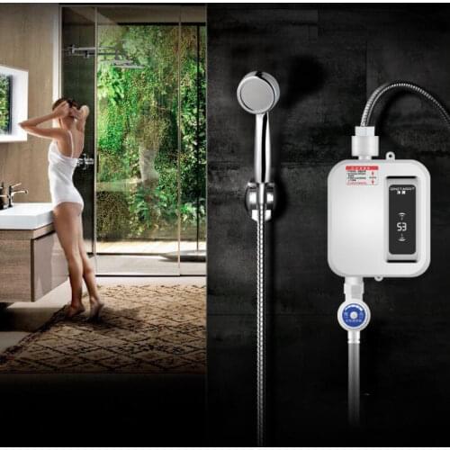 220V Water Heater Bathroom Kitchen Instant Electric Hot Water Heater Tap Temperature Display Faucet Shower Tankless Tap