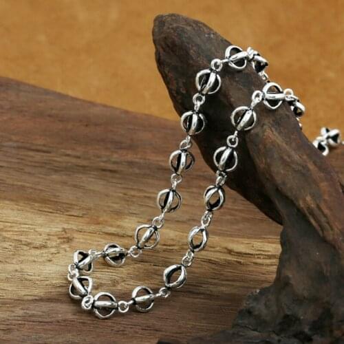 7mm Solid 925 Sterling Silver lantern link Necklace Chain Men Women Jewelry gift A5120