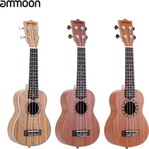 Ammoon 21" Ukulele 15 Frets 4 Strings Acoustic Ukulele Stringed Musical Instrument