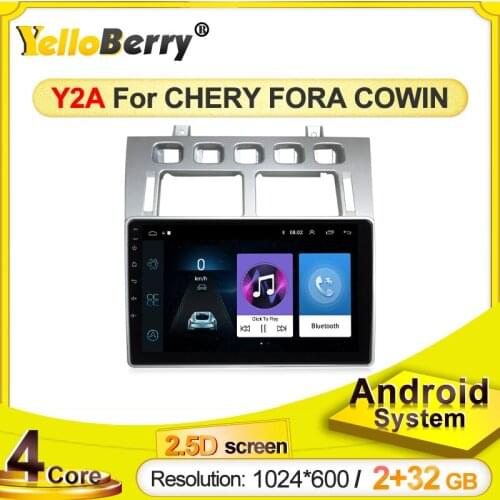 Android 32G 4-Core Radio For Chery Fora Cowin 2006-2010 2011 Android WIFI 2.5D HD Car Player Multimedia GPS FM Navigation MIC BT
