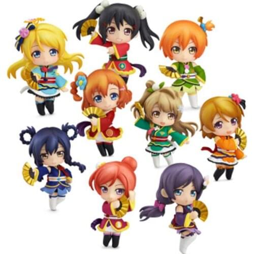 Anime Love live figure PVC Keychain kimono action figure model pocket keychain toys for kids gift