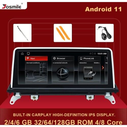 6GB 128GB Android 11 Car Multimedia Player For BMW X5 E70 X6 E71 2007-2013 Original CCC CIC Radio GPS Navigation Screen Stereo
