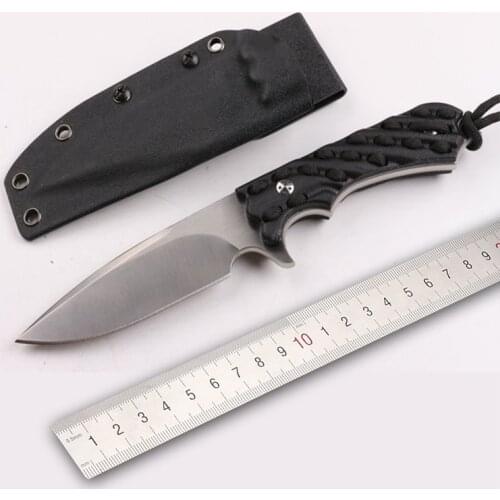 Free shipping New style 7CR17MOV steel fixed blade sharp edges camping hunting tactical survival knife with G10 handle