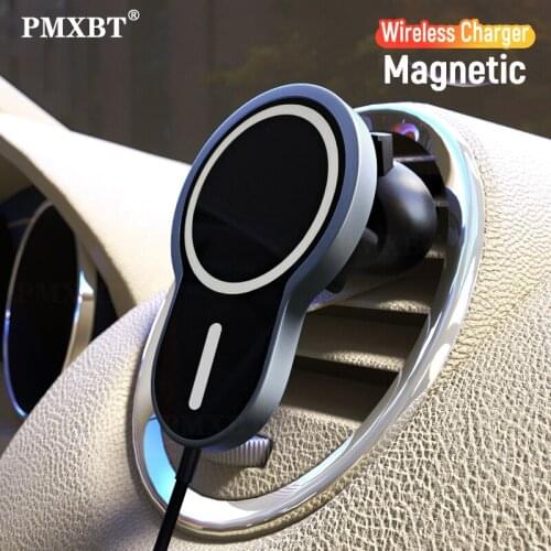 Wireless Car Charger Magnetic Holder Mag For Safe iPhone 12 Pro Max 12 Mini Automatic Wireless Inductive Charging Mount in Car