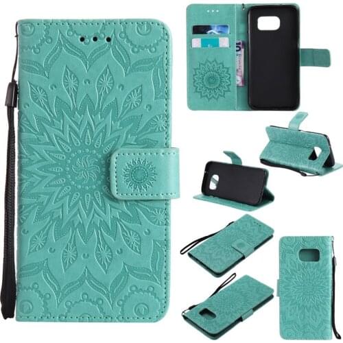 Sunflower Pattern Case for fundas Galaxy S7 Edge Case for Samsung Galaxy S7 Edge Case G9350 G935 5.5" + Card Holder