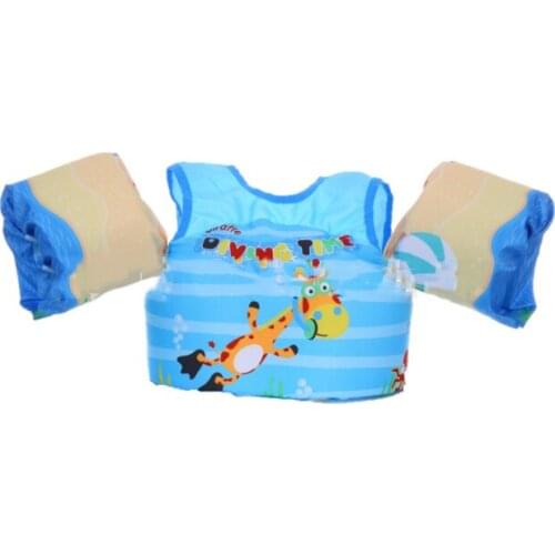 Cartoon Childrens Life Jacket Buoyancy Vest Cute Baby Floating Suit Swimming Puff Sleeve